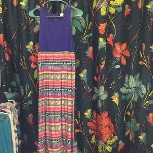 Gymboree long dress with patterns on the bottom.